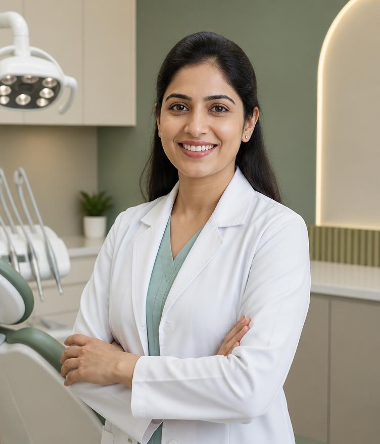 Dr. Priya Modi, lead dentist at Modi Clinic Ahmedabad